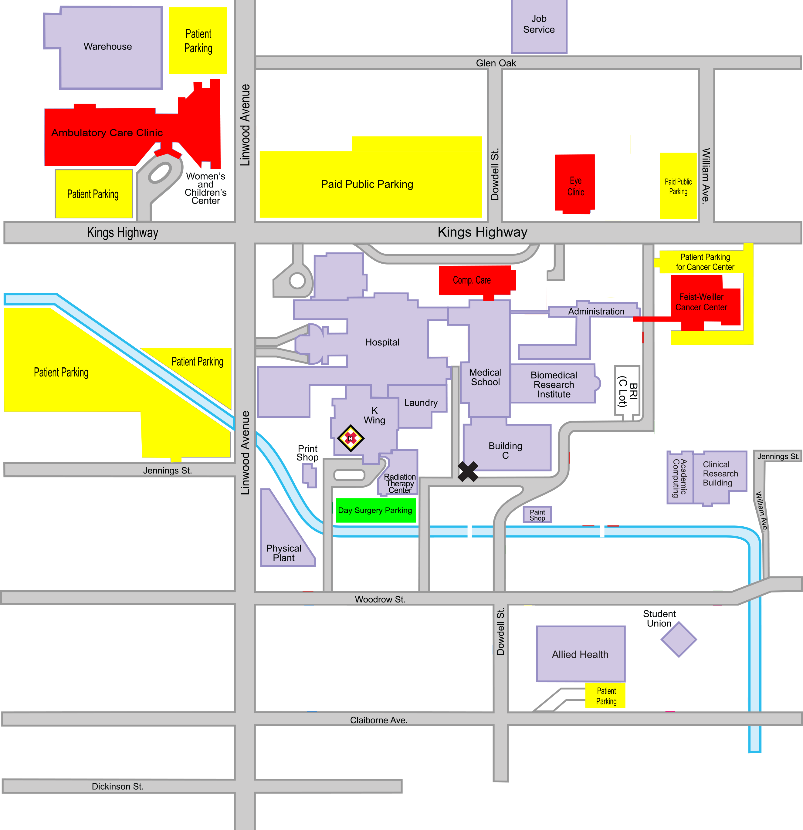 Ochsner Main Campus Map - Allyce Maitilde